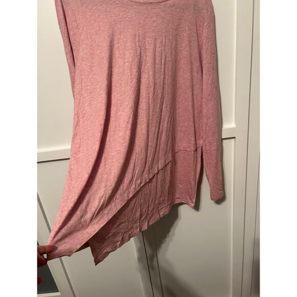 Pure Jill Layered Asymmetrical Tee XL Pink Rose - Picture 2 of 4